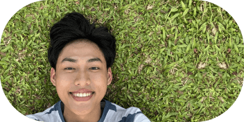 Portrait of Alif in the hero section