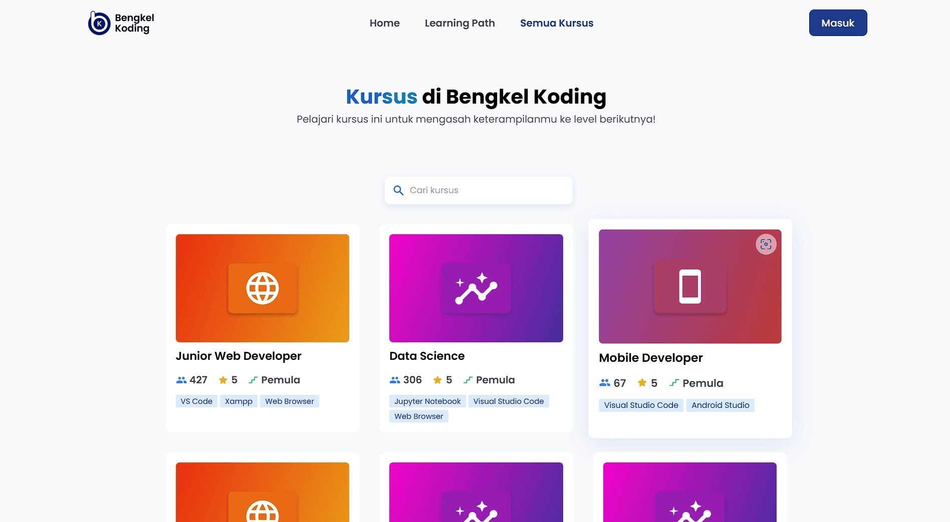 Bengkel Koding LMS preview 2