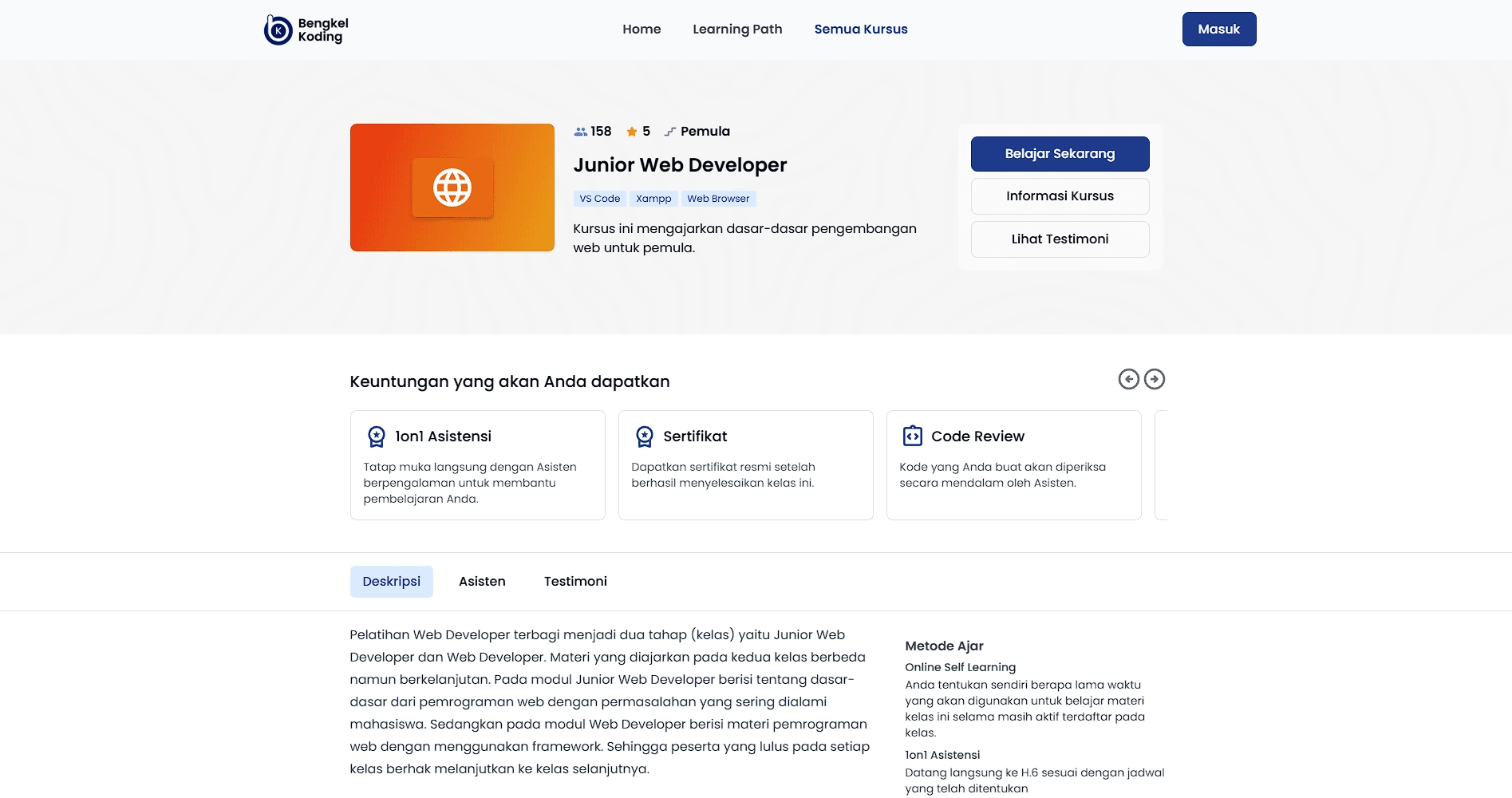 Bengkel Koding LMS preview 4