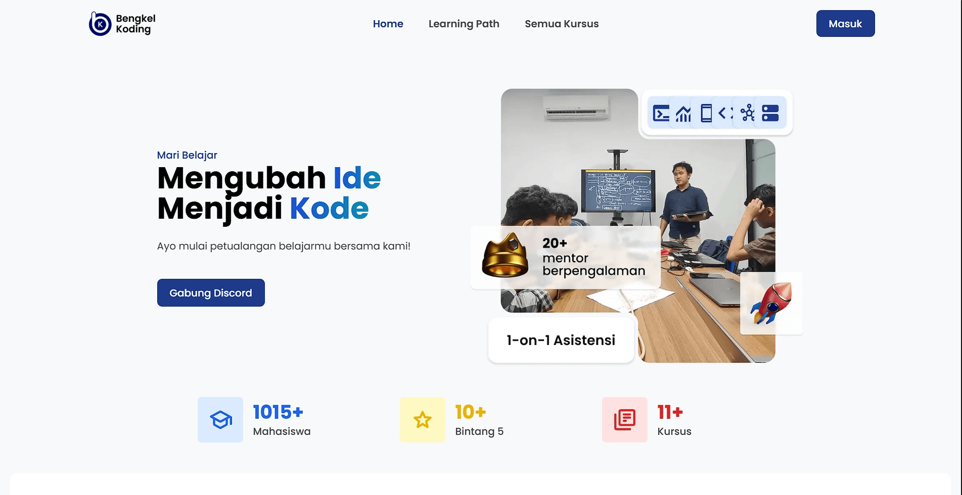 Bengkel Koding LMS preview